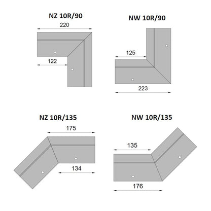 Narożniki do profili K10R do Renoplast